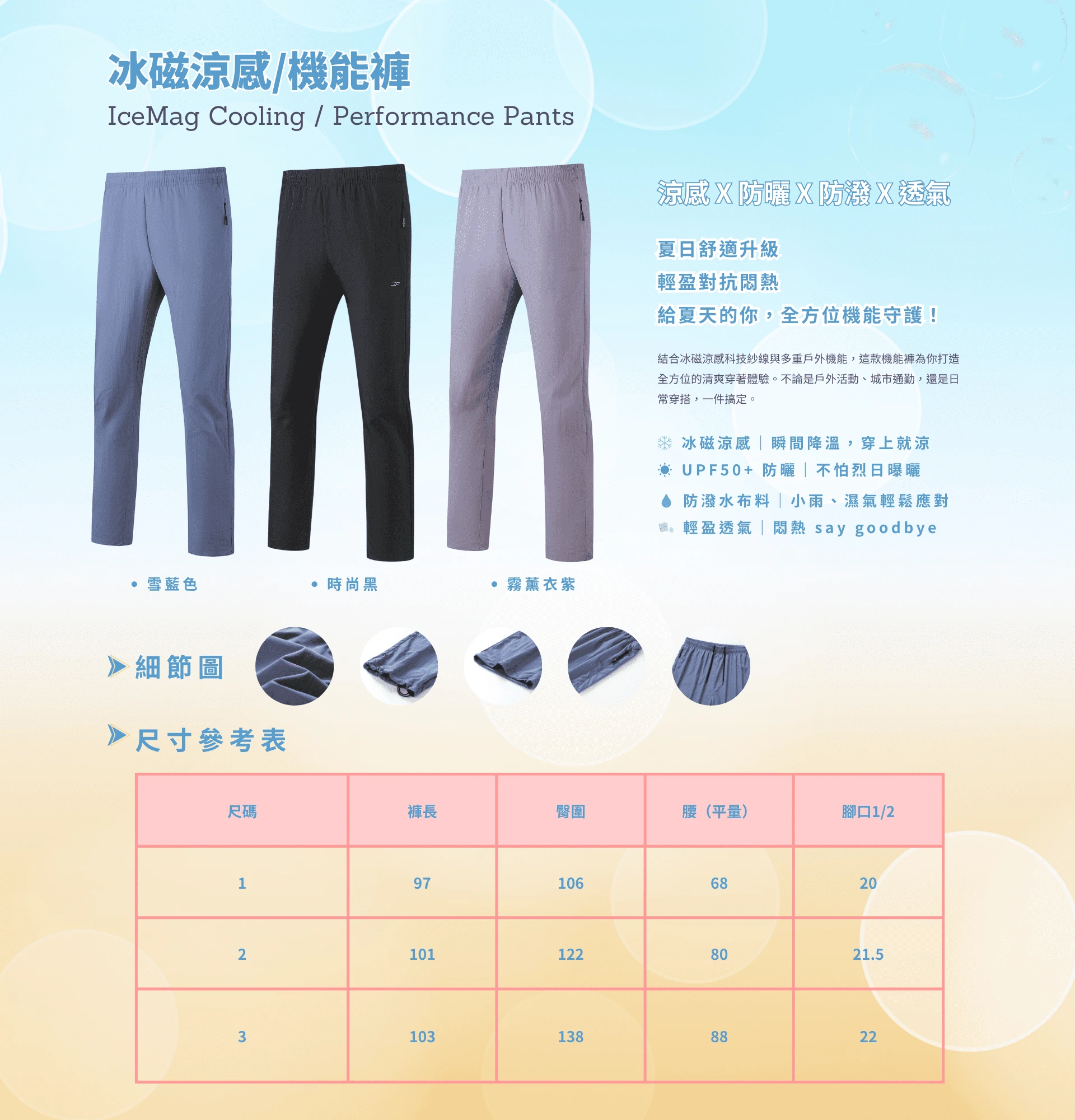 台灣自創機能品牌JF，推出冰磁涼感機能外套，結合涼感降溫、防曬UPF50+、防潑水、透氣快乾四大機能。男女同款多色可選，適合戶外運動、通勤旅行，讓你清涼舒適一整天！