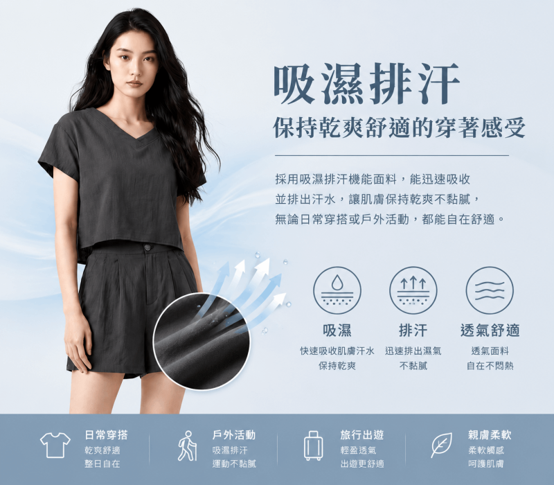 夏日輕亞麻V領上衣｜亞麻白 商品圖片 2