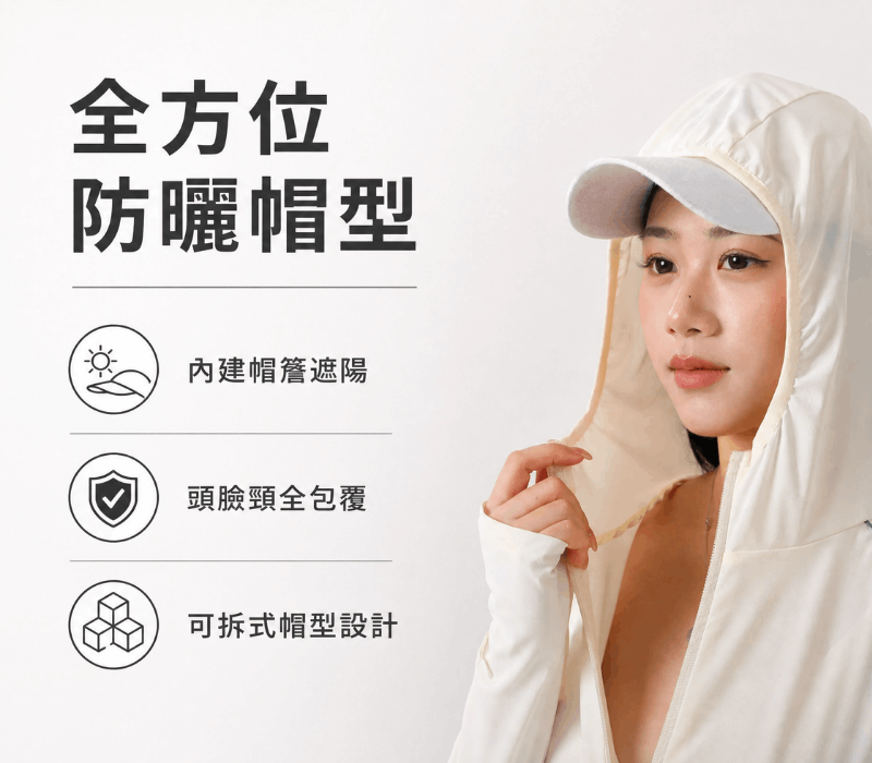 涼感防曬連帽外套-櫻霧 商品圖片 4